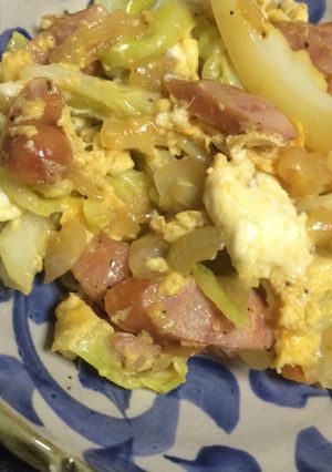キャベツとウインナーのマヨ醤油炒め-レシピのメイン写真