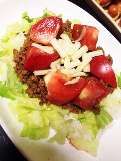 簡単!切って焼くだけタコライス!-レシピのメイン写真