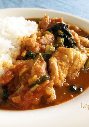 簡単20分♪鶏肉トマトほうれん草カレー-レシピのメイン写真