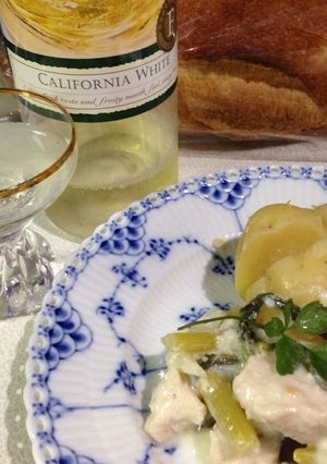 フランス家庭料理☆鶏とセロリのクリーム煮-レシピのメイン写真