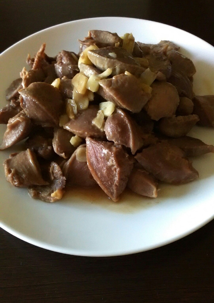 居酒屋風。簡単砂肝のにんにく炒め-レシピのメイン写真