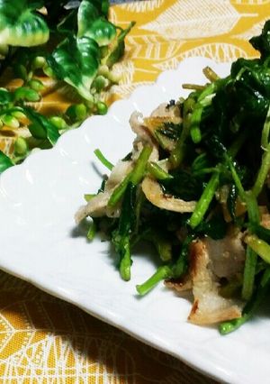 **豚肉とクレソンの塩レモン炒め**-レシピのメイン写真