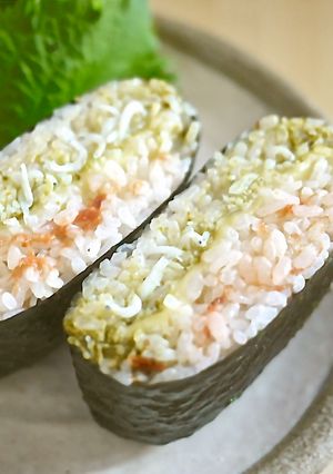 梅干しらすとバジルチーズおにぎらず-レシピのメイン写真