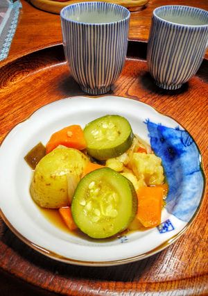 和風♪ズッキーニと愉快な野菜たちの煮込み-レシピのメイン写真