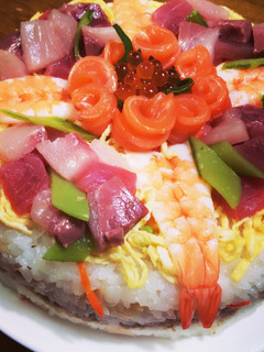 簡単なのに豪華☆ちらし寿司ケーキ-レシピのメイン写真