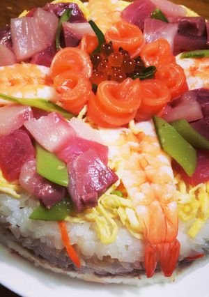 簡単なのに豪華☆ちらし寿司ケーキ-レシピのメイン写真