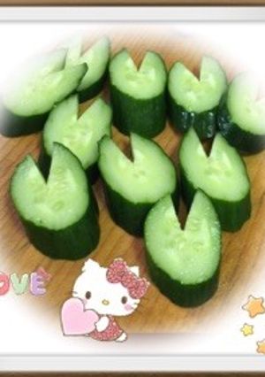 お弁当：塩振りキュウリ〜(o˘◡˘o)♡-レシピのメイン写真