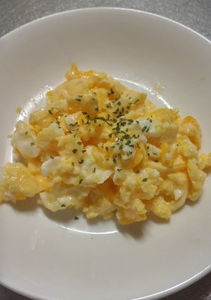 カルピスソフトで簡単炒り卵風-レシピのメイン写真