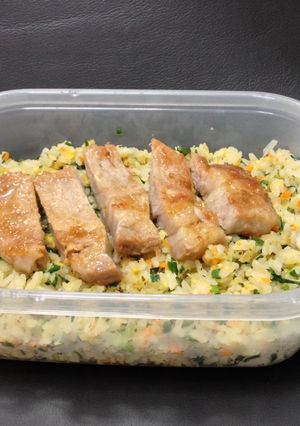 香りのニラチャーハン&大好き生姜焼き弁当-レシピのメイン写真