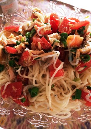 トマトとしらすのサッパリそうめん-レシピのメイン写真