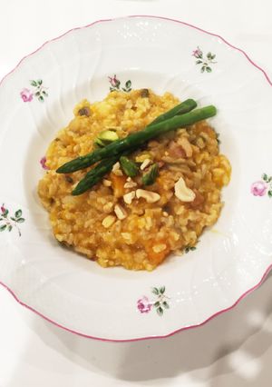 STAUB☆玄米のパンプキンリゾット-レシピのメイン写真