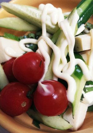 高野豆腐と夏野菜のサラダ-レシピのメイン写真