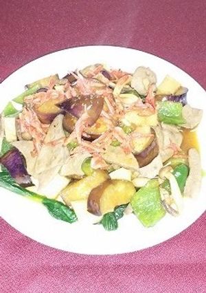 夏野菜と小エビとレバーの中華ポン酢炒め-レシピのメイン写真