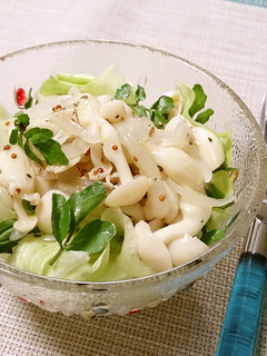 キノコと新玉ねぎのソテーでクレソンサラダ-レシピのメイン写真