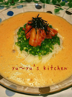 納豆クリ〜ミィ〜♡キムチ素麺♡-レシピのメイン写真
