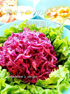 甘酸っぱ~い☺紫キャベツの蜂蜜塩レモン-レシピのメイン写真