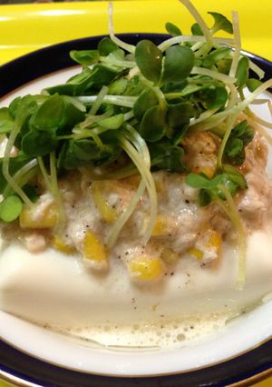 ツナマヨコーン＆カイワレ☆冷奴豆腐-レシピのメイン写真