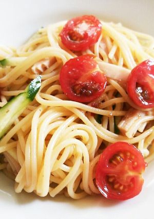 簡単にできる、冷製パスタ♡-レシピのメイン写真