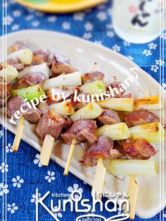くにしゃんの砂肝ねぎま♪-レシピのメイン写真