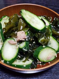 キュウリとワカメとツナの和え物◎簡単◎-レシピのメイン写真