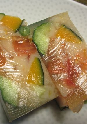 夏野菜の寒天ゼリー寄せ　おもてなし-レシピのメイン写真