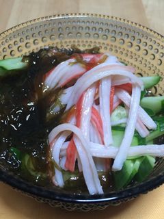 簡単ヘルシー一品☆きゅうりカニカマもずく-レシピのメイン写真