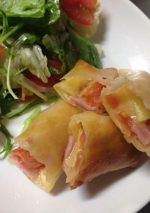 大人な感じ〜トマトとチーズの春巻き-レシピのメイン写真