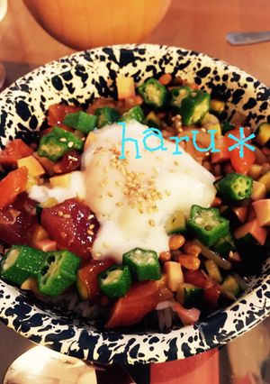 サーモン、マグロのばくだん丼*-レシピのメイン写真