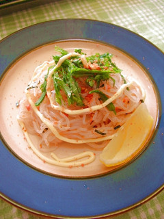 満腹ダイエット☆和風たらマヨ蒟蒻パスタ-レシピのメイン写真
