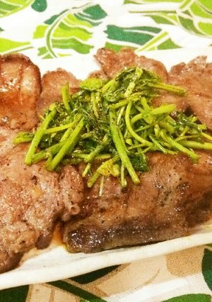 ☆厚切り牛タンの塩焼き☆クレソン添え-レシピのメイン写真