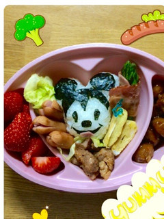 簡単☆キャラ弁☆ミッキー☆-レシピのメイン写真