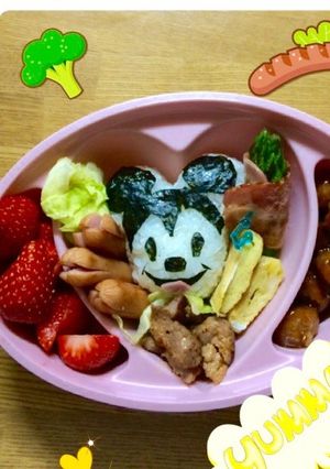 簡単☆キャラ弁☆ミッキー☆-レシピのメイン写真