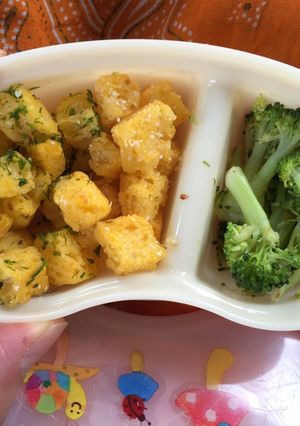 離乳食掴み食べコロコロフレンチトースト-レシピのメイン写真