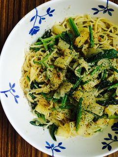 ほうれん草とポテトのジェノベミルクパスタ-レシピのメイン写真