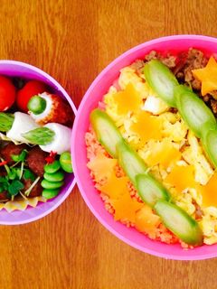 簡単キャラ弁☆三色丼☆-レシピのメイン写真