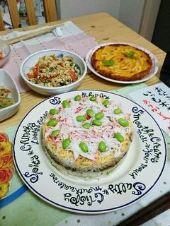 お魚不要*お寿司ケーキ-レシピのメイン写真
