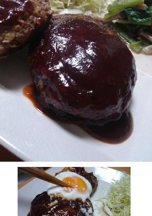 キャベツ入りハンバーグ♪人参も入ってます-レシピのメイン写真