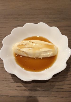筋トレ中のデザートに「豆腐のプリン風」-レシピのメイン写真