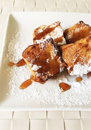 きな粉と黒蜜のフレンチトースト。朝食に-レシピのメイン写真