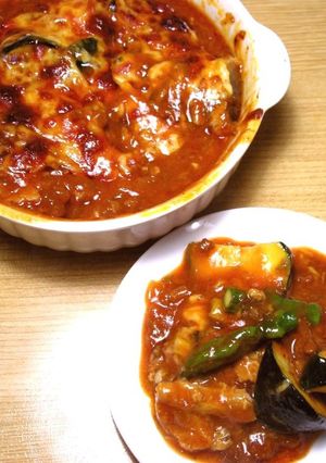 簡単 鯖缶と夏野菜のミートソースグラタン-レシピのメイン写真