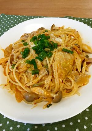 ピリ辛クリーミー♡豚キムチクリームパスタ-レシピのメイン写真
