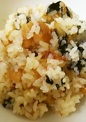 おかきでモチモチ！梅干しと海苔のおこわ-レシピのメイン写真