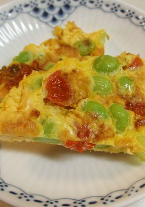 枝豆とトマトのフリッタータ　お弁当　簡単-レシピのメイン写真