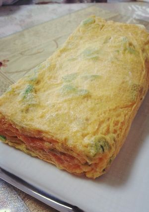 和食の朝ごはん☆ブロッコリーの卵焼き-レシピのメイン写真