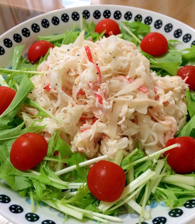 大根とカニカマのサラダ by もんまりえ 【クックパッド】 簡単おいしい