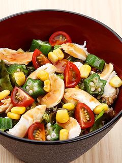 夏野菜たっぷりサラダ丼-レシピのメイン写真