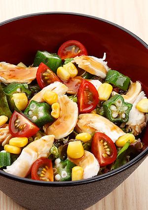 夏野菜たっぷりサラダ丼-レシピのメイン写真