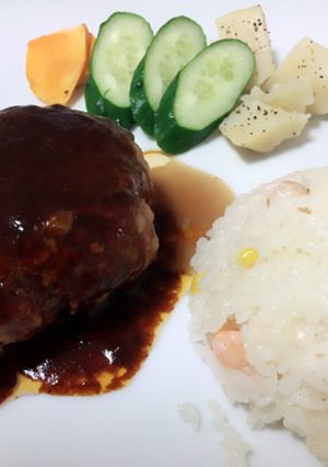 ジューシー野菜入り豆腐ハンバーグ-レシピのメイン写真