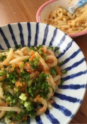 簡単・シャケ人参の混ぜうどん 子供にも-レシピのメイン写真