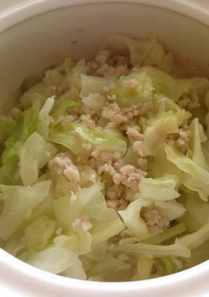 キャベツと塩鶏そぼろの蒸し煮-レシピのメイン写真